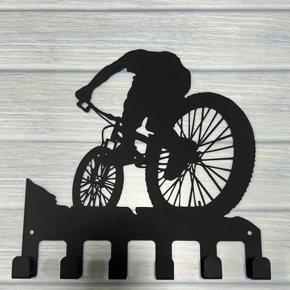 Cabide Decorativo de Parede Metal Ciclismo