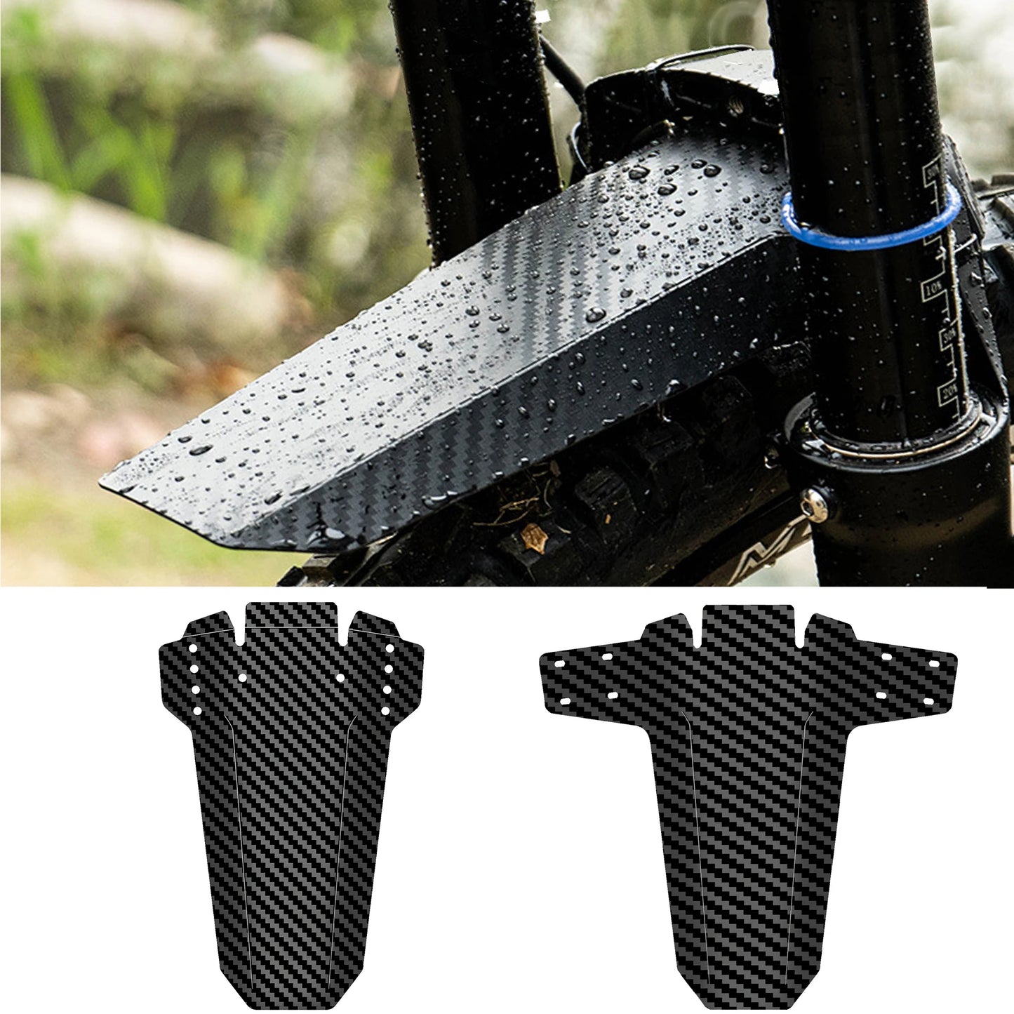 Paralama de Bicicleta Padrão Carbono (2 Peças)