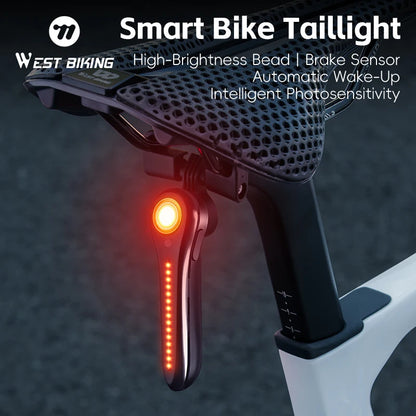 Lanterna Traseira Inteligente WEST BIKING com Sensor de Freio
