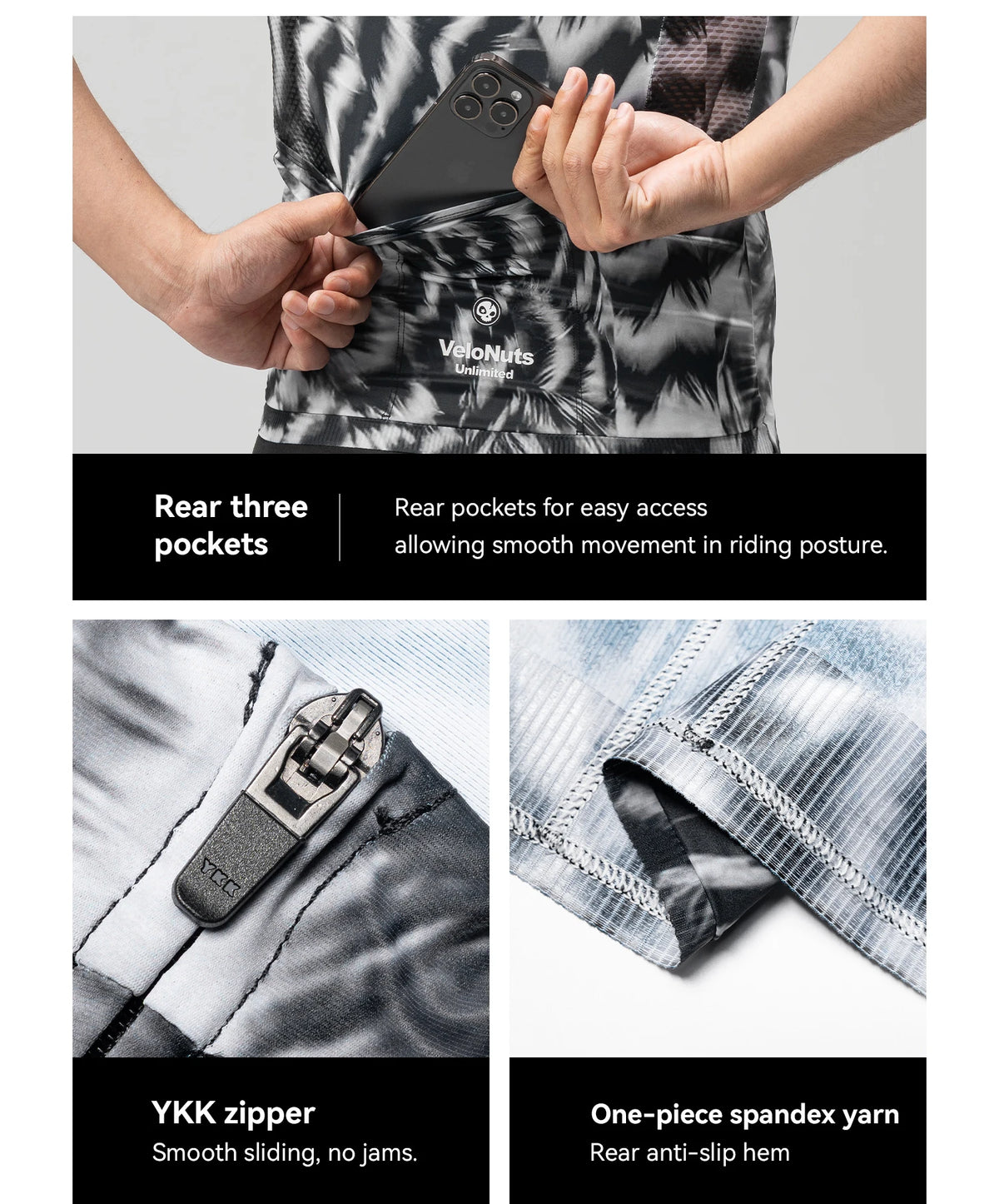 Camisa de Ciclismo Masculina VELONUTS Slim Fit