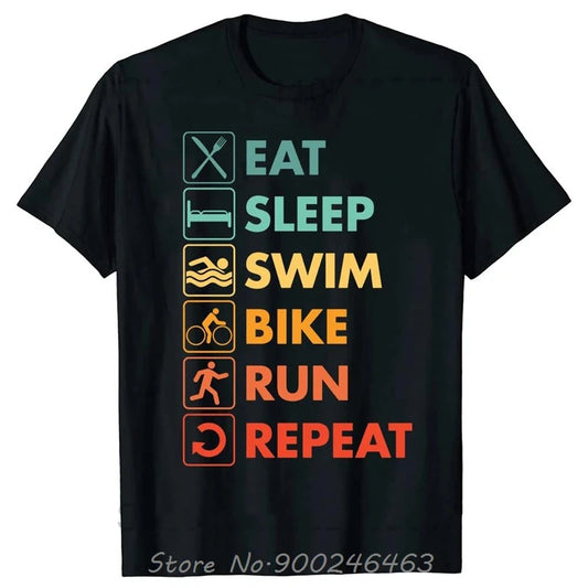 Camiseta Masculina Swim Bike Run Triathlon