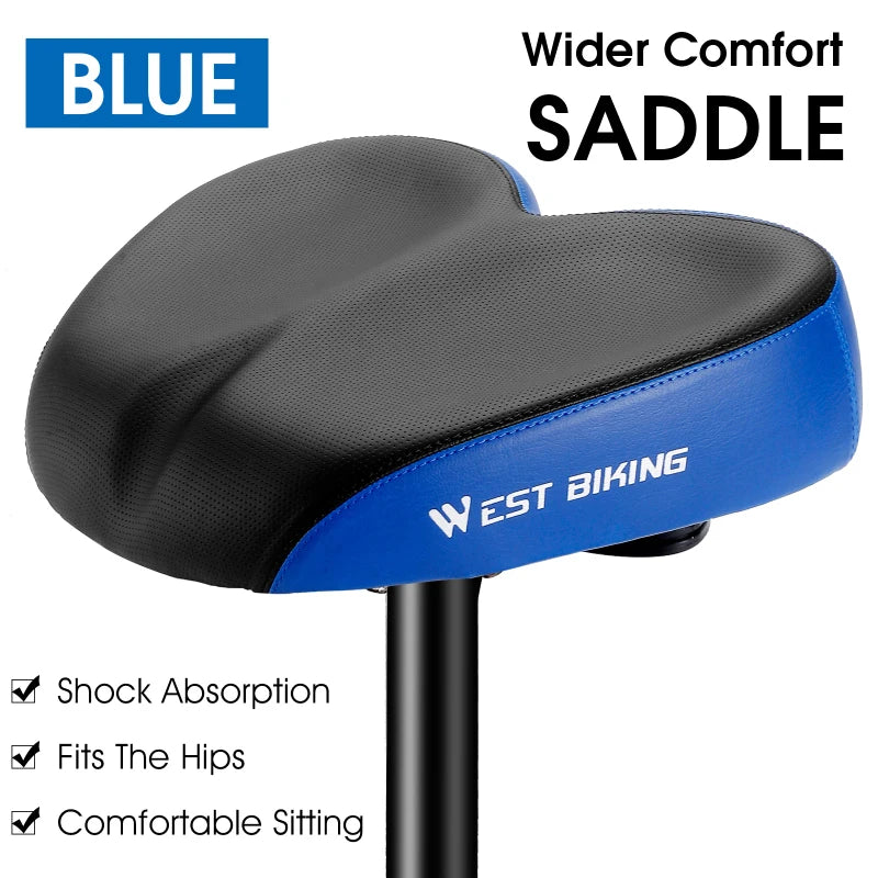 Selim de Bicicleta Confortável WEST BIKING com Dupla Absorção de Impacto