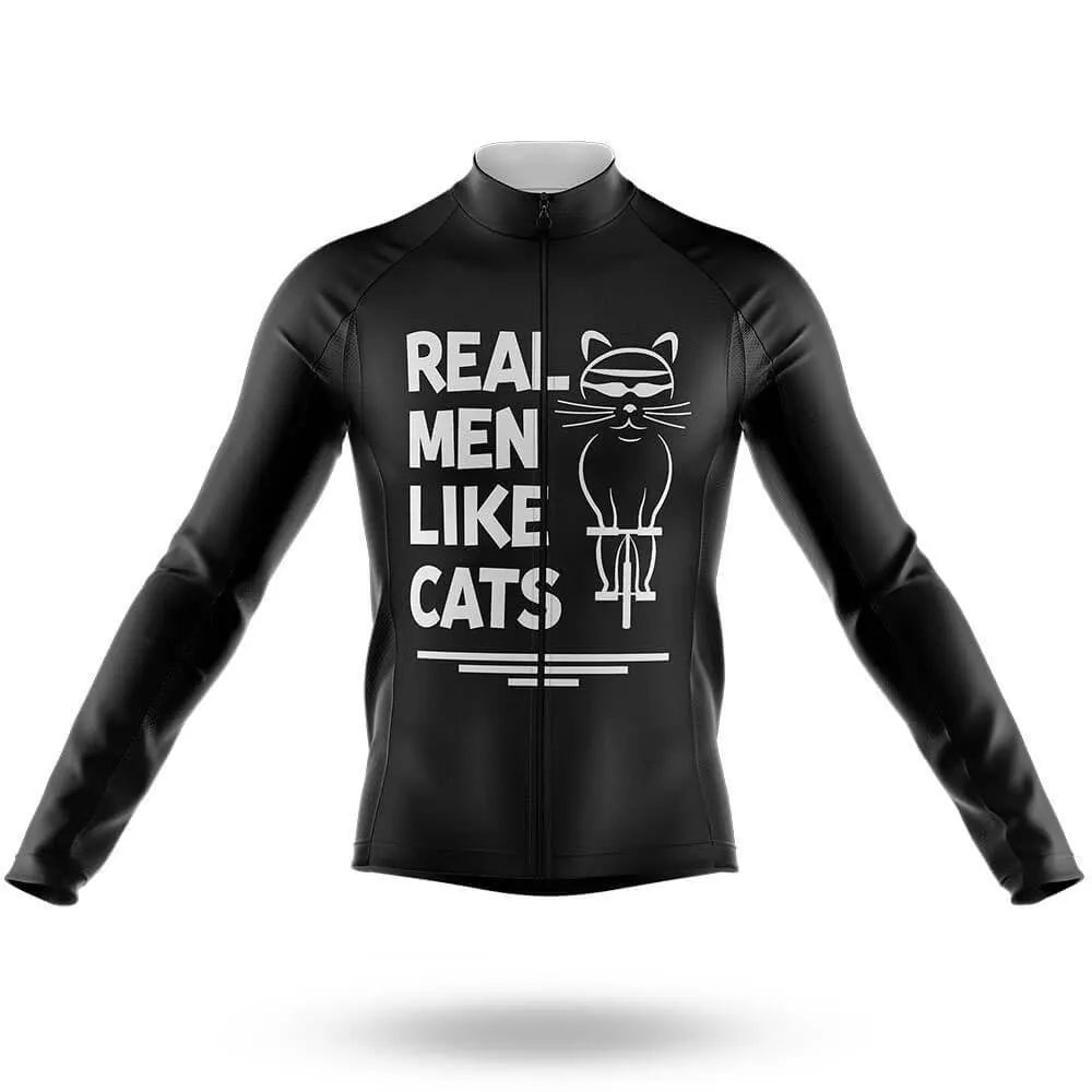 Camisa de Ciclismo Masculina Cartoon Cat