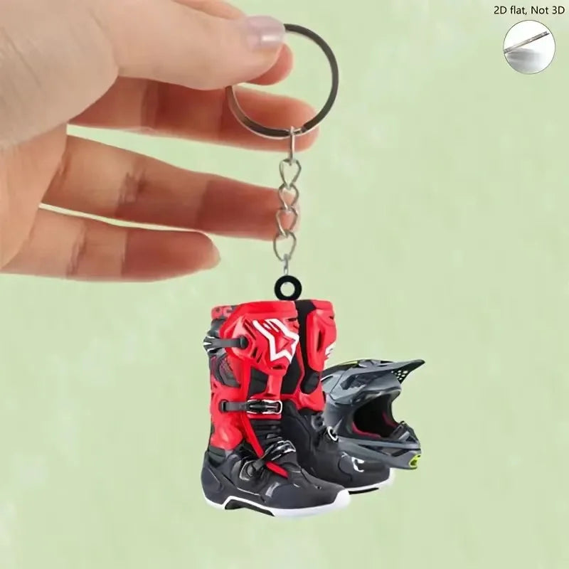 Chaveiro 2D de Capacete Motocross