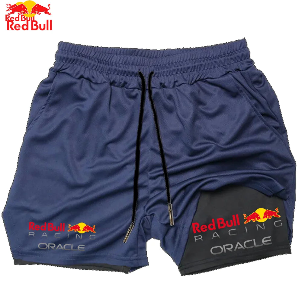Men's Red Bull 2-in-1 Summer Sports Shorts