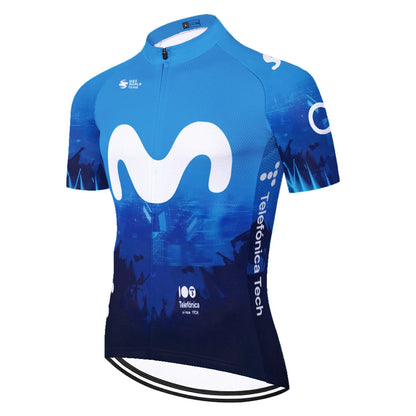 Camisa de Ciclismo Masculina Movistar Italia