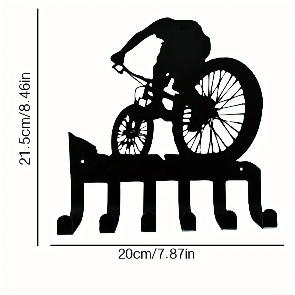 Cabide Decorativo de Parede Metal Ciclismo