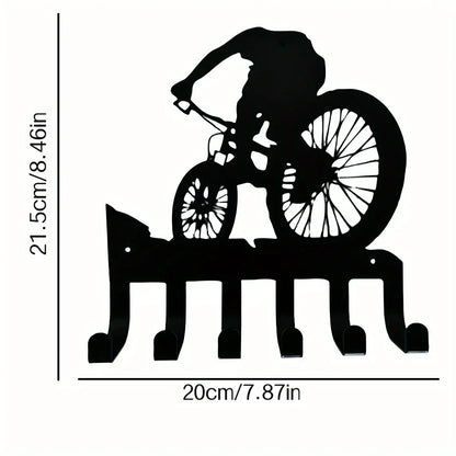 Cabide Decorativo de Parede Metal Ciclismo