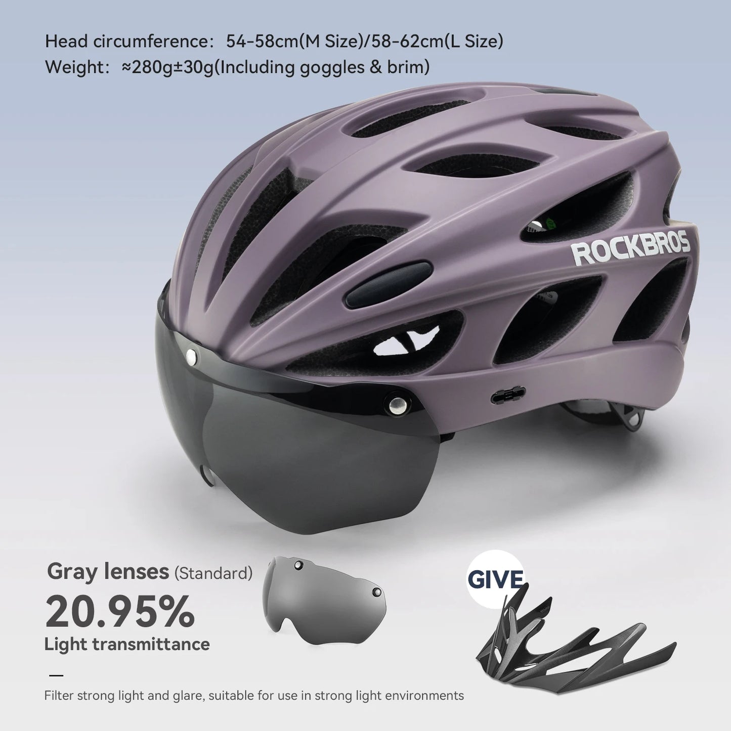 ROCKBROS Lightweight Integrated Cycling Helmet