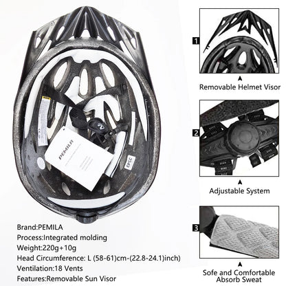 Capacete de Ciclismo Ultralight com Viseira