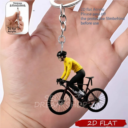 Chaveiro Ciclista em Acrílico 2D