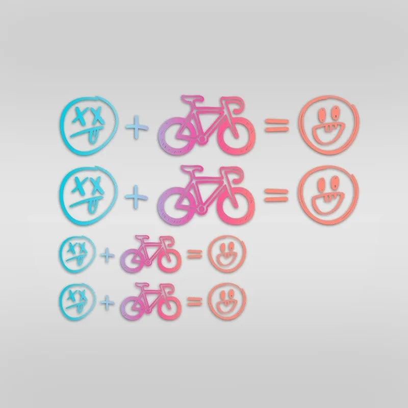 Adesivos Happy Face para Bike