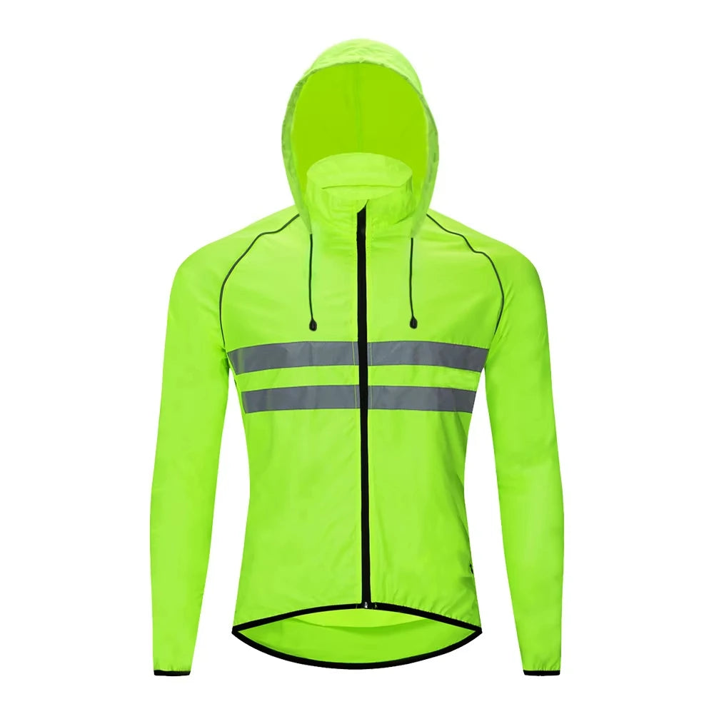 Jaqueta de Ciclismo Refletiva Corta Vento Impermeável