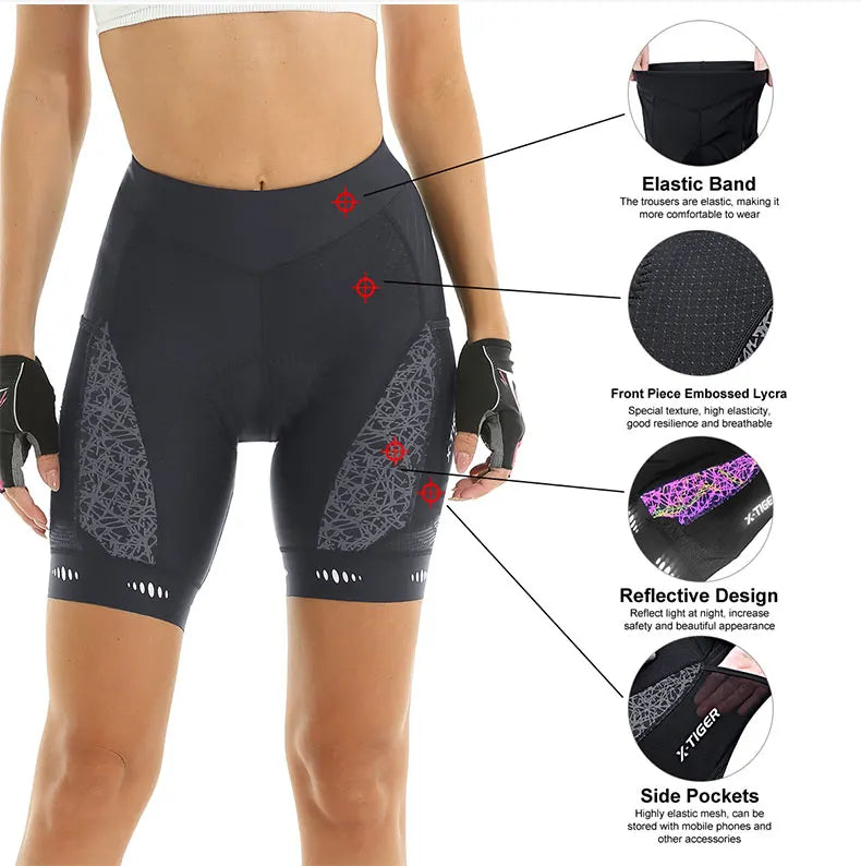 Bermuda de Ciclismo Feminina X-Tiger