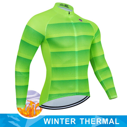 Jersey de Ciclismo Masculina Térmica de Inverno