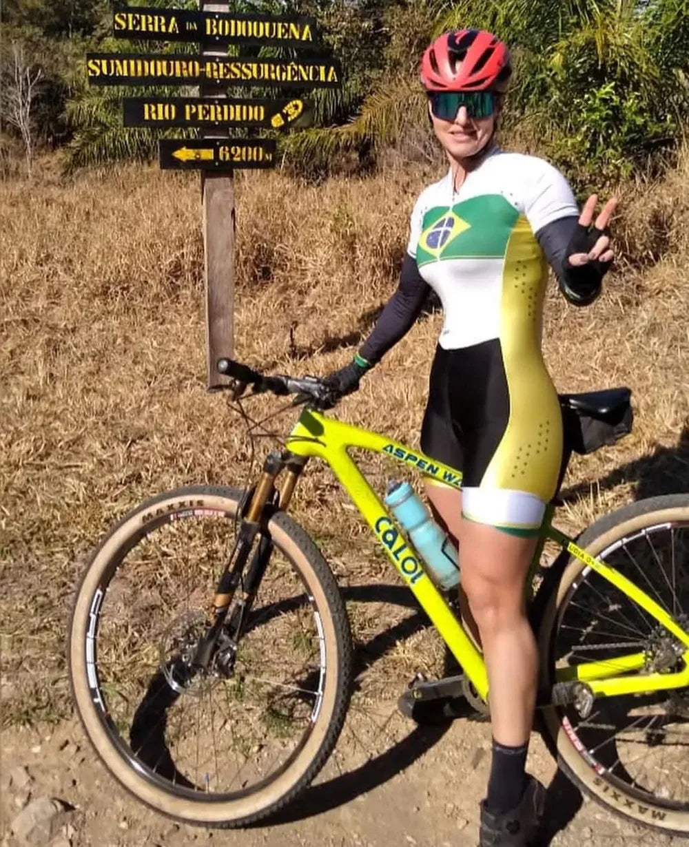 Women's Short-Sleeved Cycling Jumpsuit