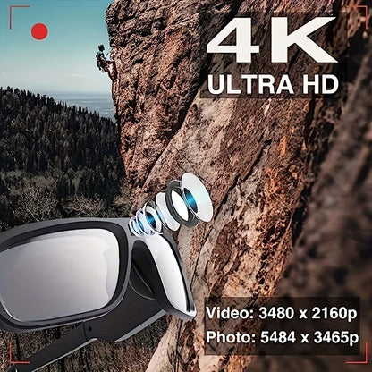 Óculos Câmera 4K HD – Smart Glasses p/ Gravação