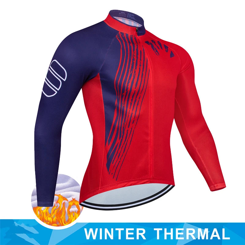 Jersey de Ciclismo Masculina Térmica de Inverno