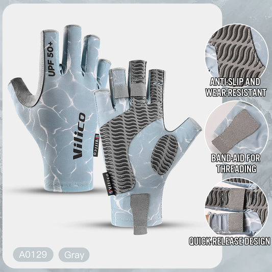 Luvas Esportivas Meio Dedo para Ciclismo,