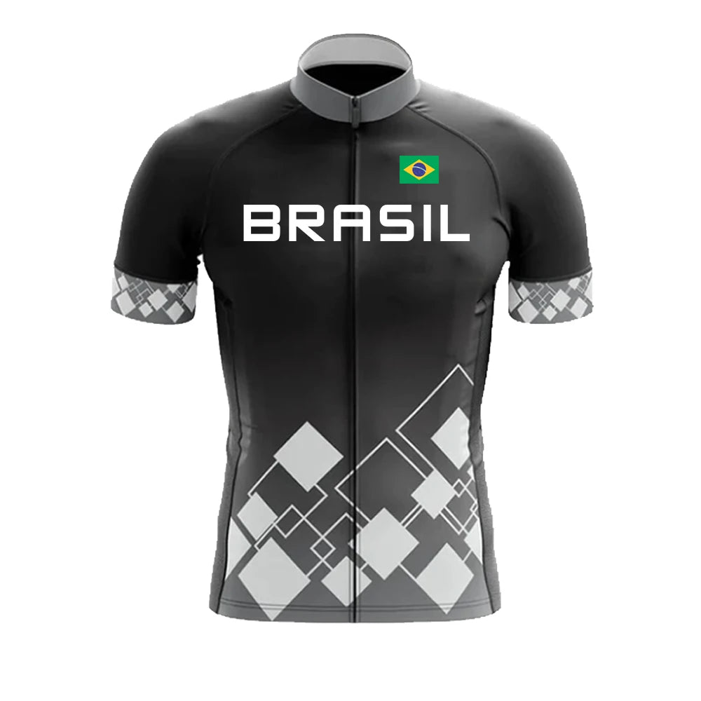 Camisa de Ciclismo Masculina Brazil