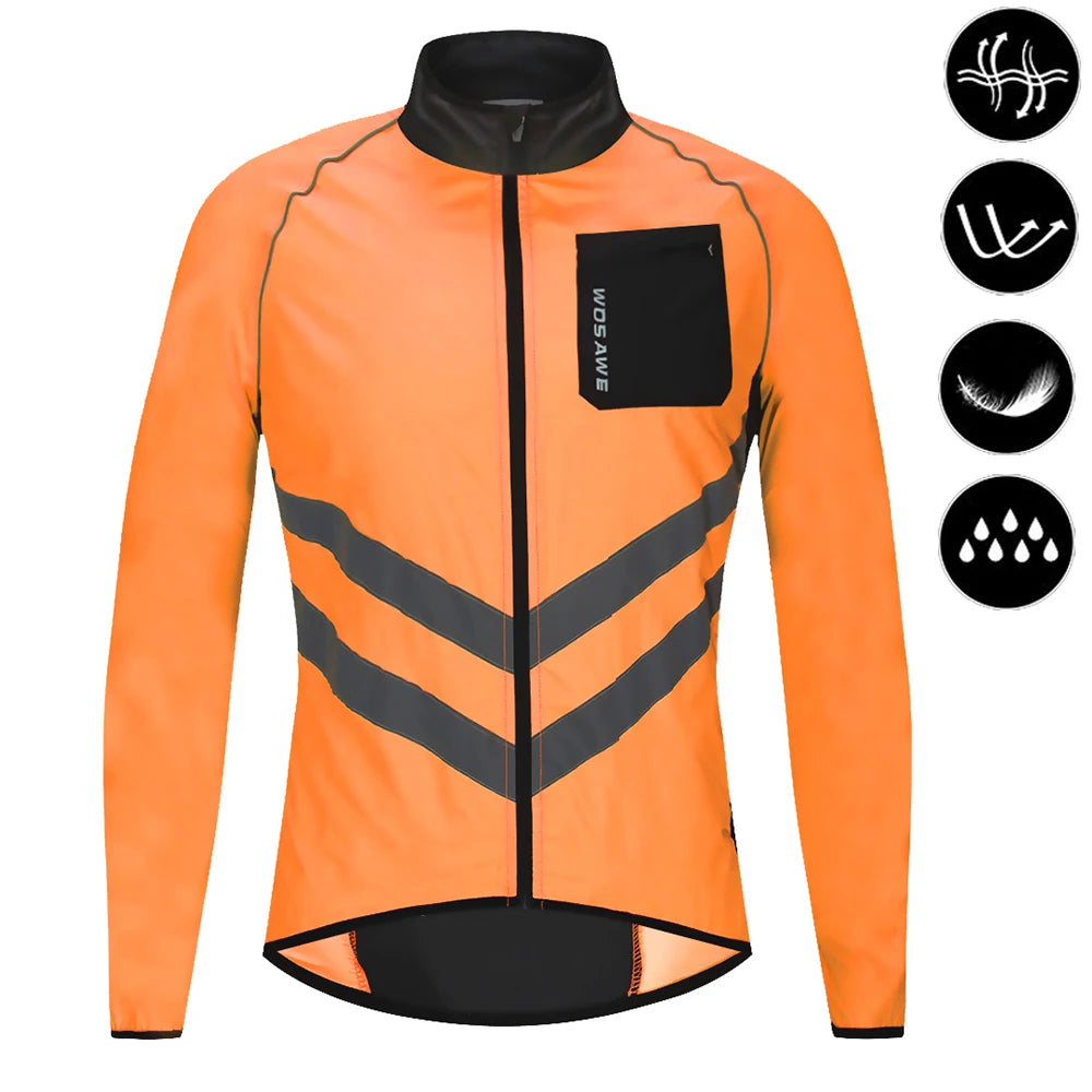 Jaqueta Corta Vento Masculina WOSAWE Refletiva