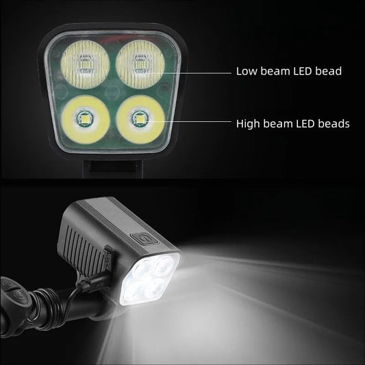 Luz de Bicicleta LED Portátil com Buzina
