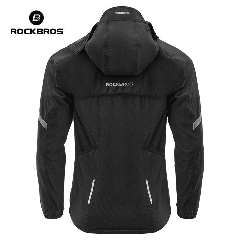 Jaqueta de Ciclismo Masculina ROCKBROS com Capuz Removível