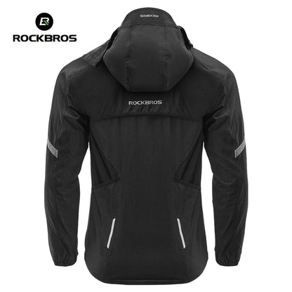Jaqueta de Ciclismo Masculina ROCKBROS com Capuz Removível