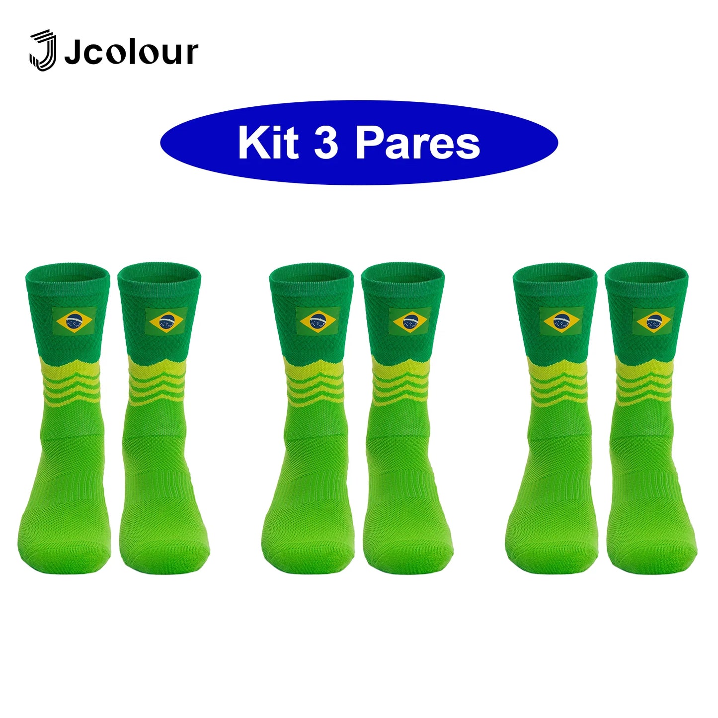 Kit com 3 Pares de Meias Esportivas