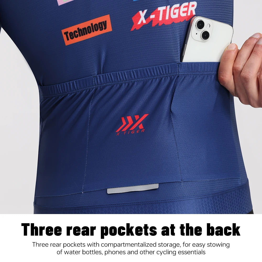 Jersey Ciclismo Masculina X-TIGER Manga Curta