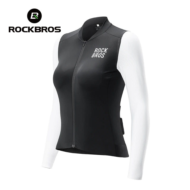 Camisa de Ciclismo Feminina ROCKBROS Manga Longa