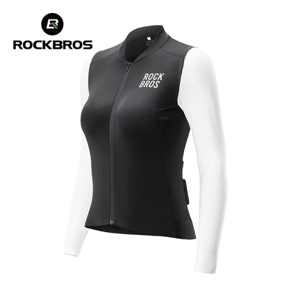 Camisa de Ciclismo Feminina ROCKBROS Manga Longa