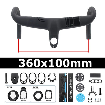 Cockpit Integrado Full Carbono para Bike Speed