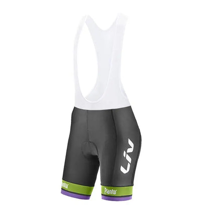 Short e Bretelle de Ciclismo Feminino LIV com Forro em Gel