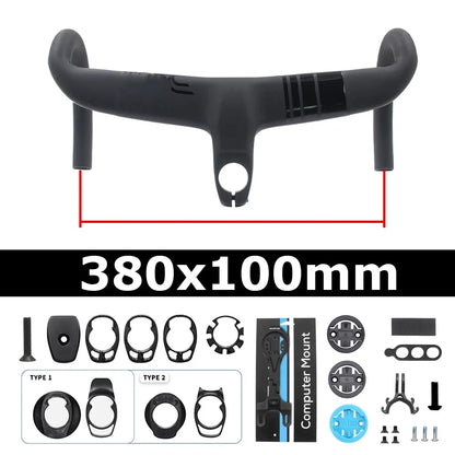 Cockpit Integrado Full Carbono para Bike Speed