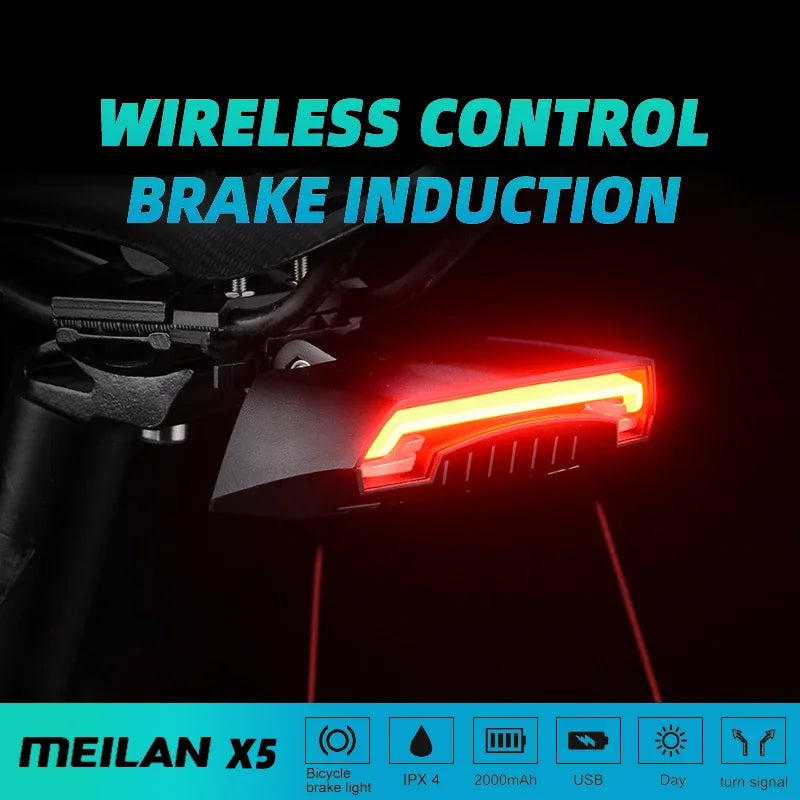 Lanterna Traseira Inteligente Meilan X5 com Controle Remoto