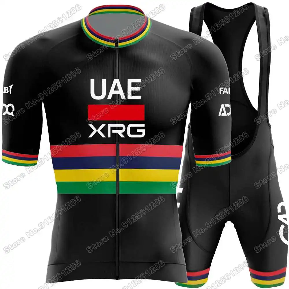 Conjunto de Ciclismo Masculino UAE Team Tadej Pogačar com Bretelle