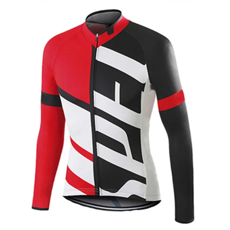 Camisa de Ciclismo Masculina Manga Longa Racing