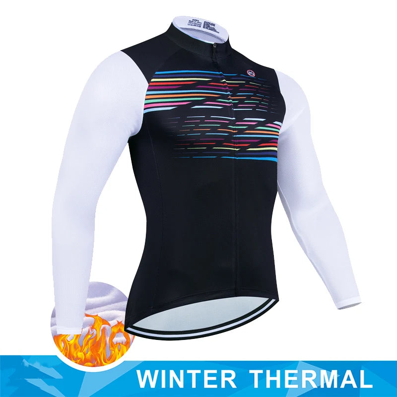 Jersey de Ciclismo Masculina Térmica de Inverno