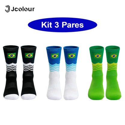 Kit com 3 Pares de Meias Esportivas