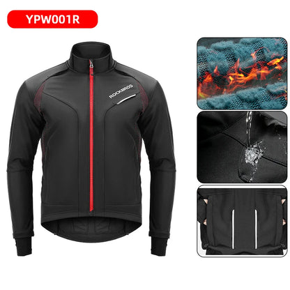 Jaqueta de Ciclismo Inverno ROCKBROS Térmica com Fleece