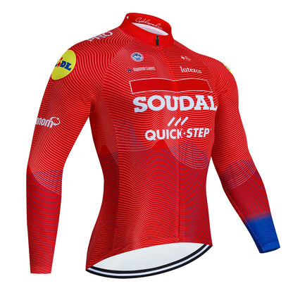 Jersey de Ciclismo Masculina QUICK STEP Manga Longa