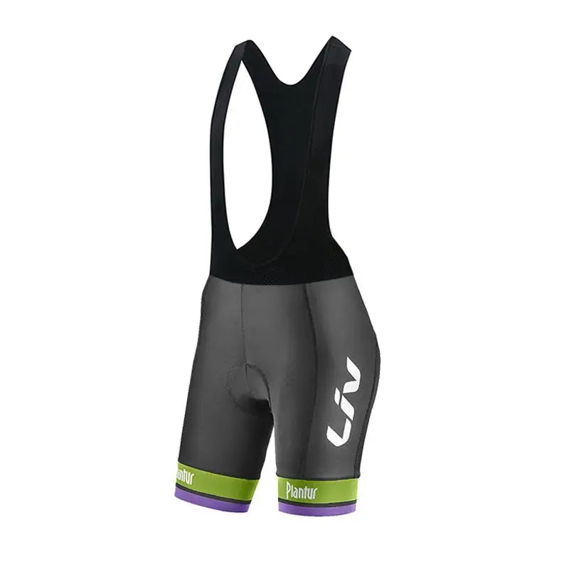 Short e Bretelle de Ciclismo Feminino LIV com Forro em Gel