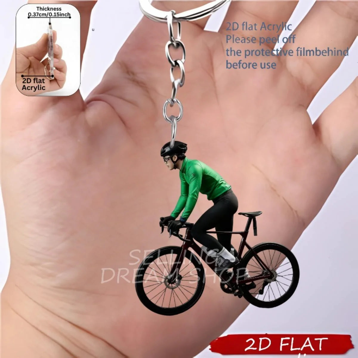Chaveiro Ciclista em Acrílico 2D