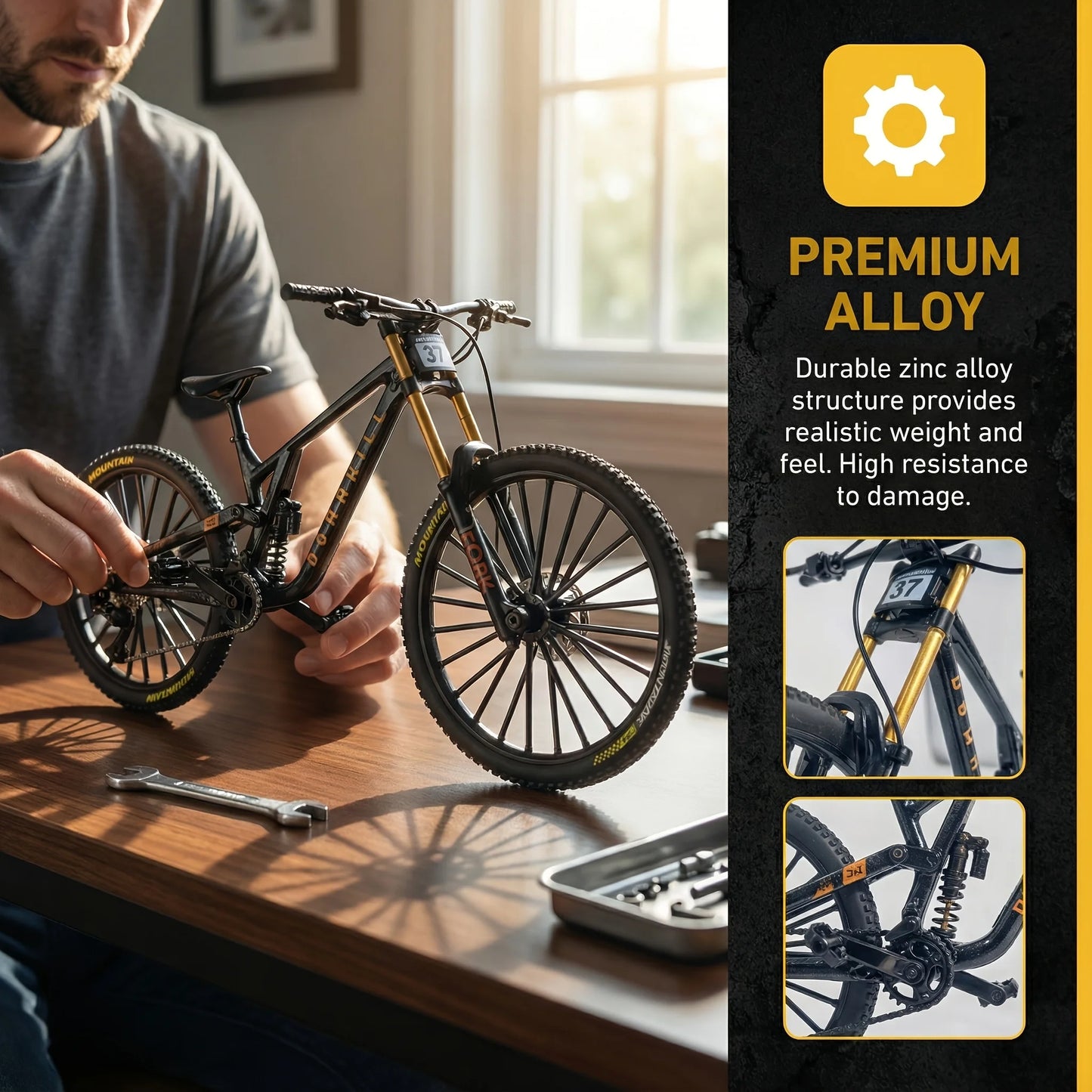 Miniatura de Bicicleta Mountain Bike 1:8
