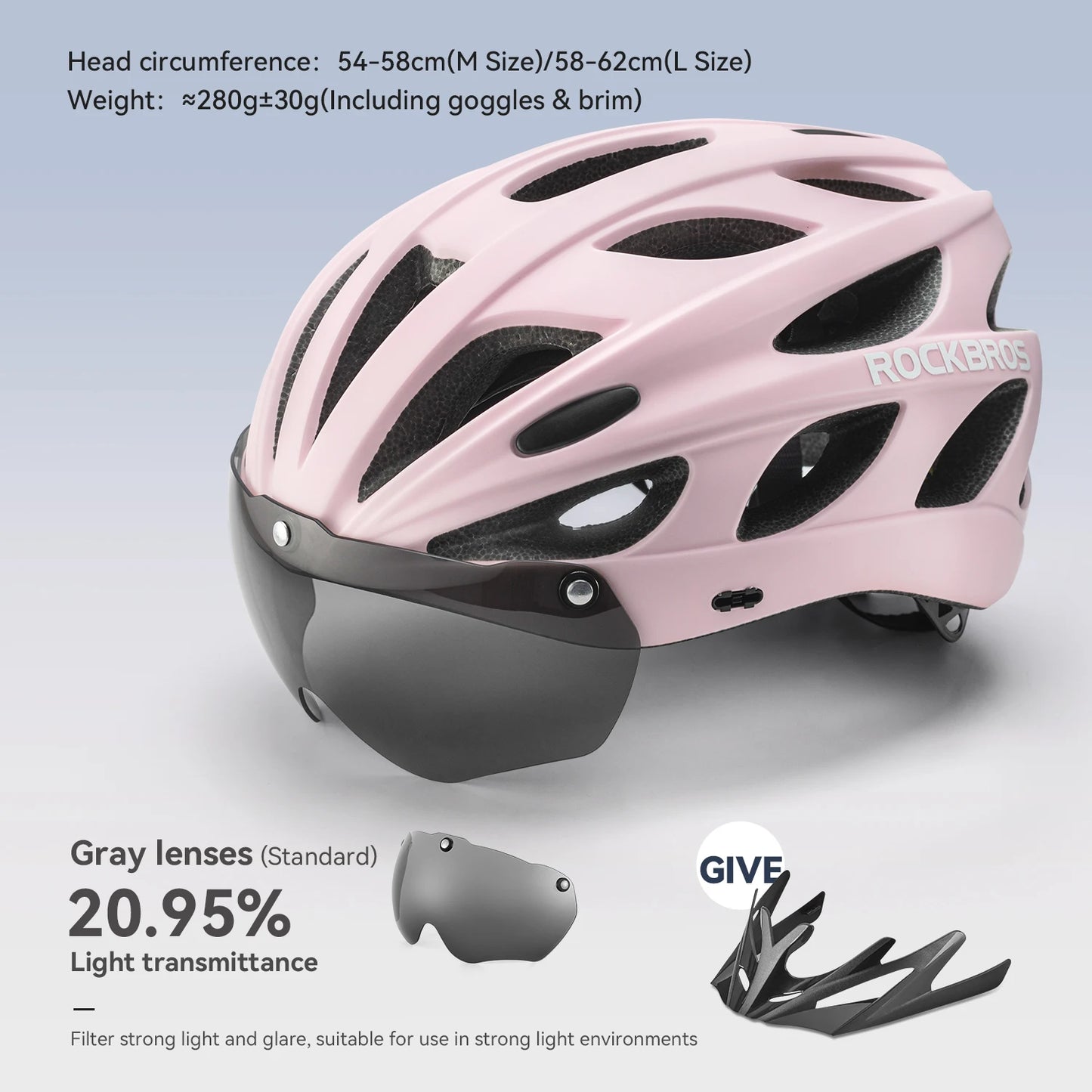 ROCKBROS Lightweight Integrated Cycling Helmet