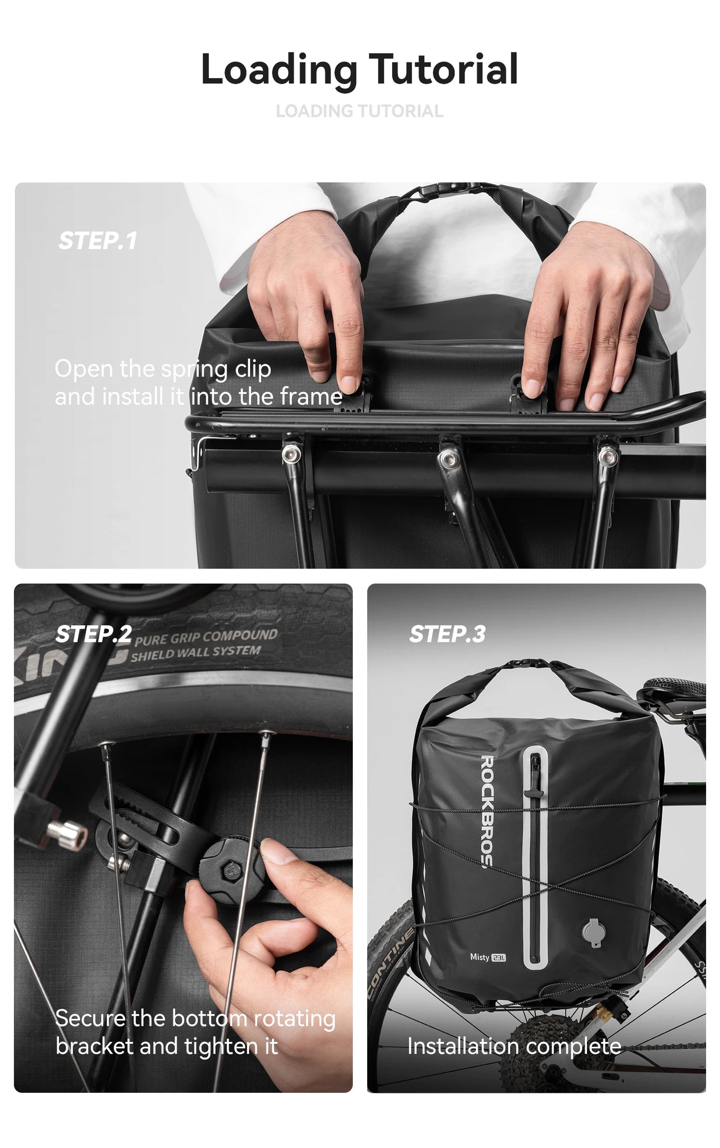 Alforge Lateral ROCKBROS 23L para Bicicleta