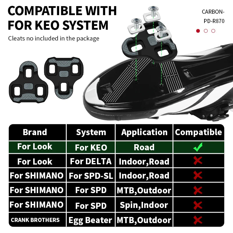 BUCKLOS Road Clipless Bicycle Pedal