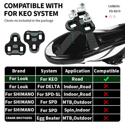 BUCKLOS Road Clipless Bicycle Pedal