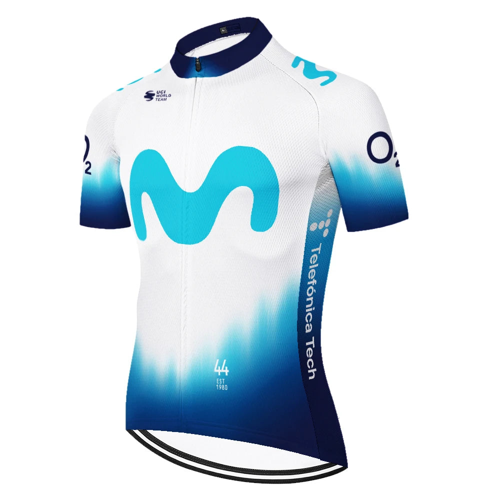 Camisa de Ciclismo Masculina Movistar Italia